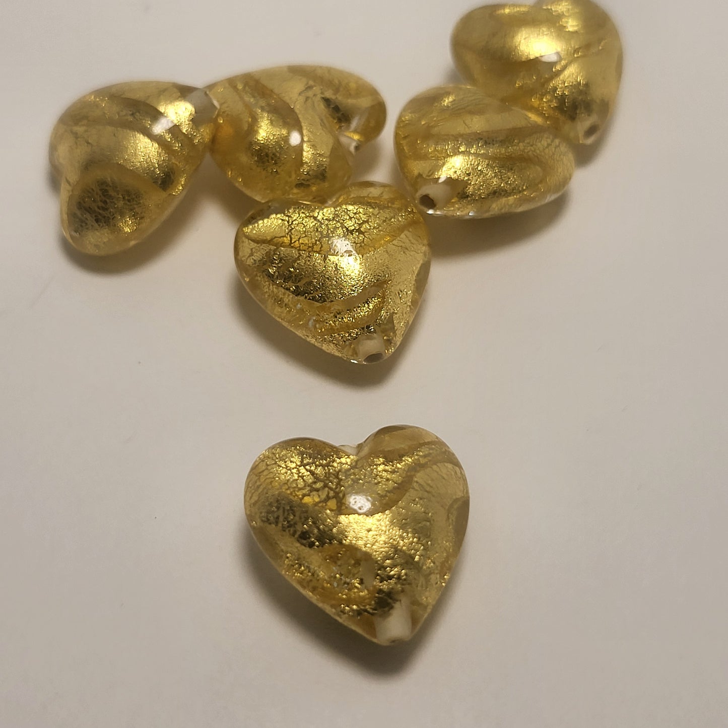 Sweet Hearts Glass Bead 18x18mm (1 pc)