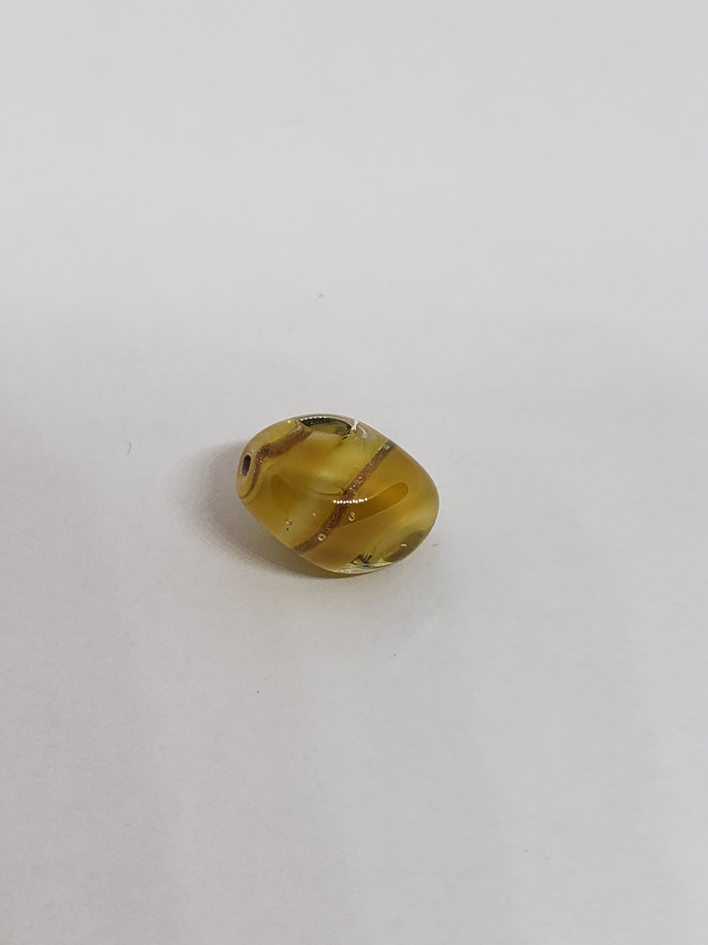 Glass Oval Lemon/Yellow 12x16mm 1pc