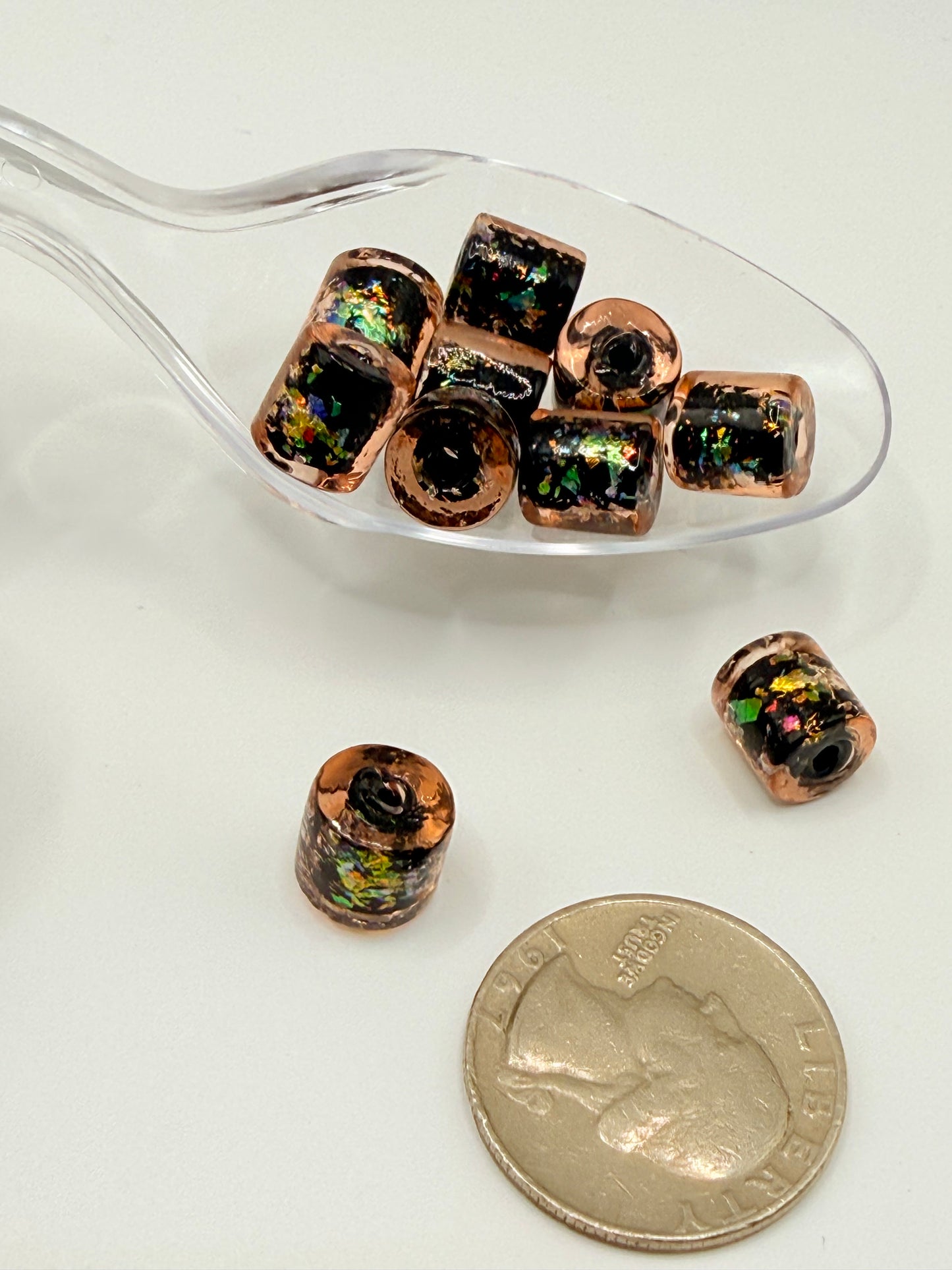 Tinted Shimmer beads