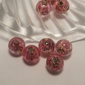 10mm Foil glass Beads 1 each