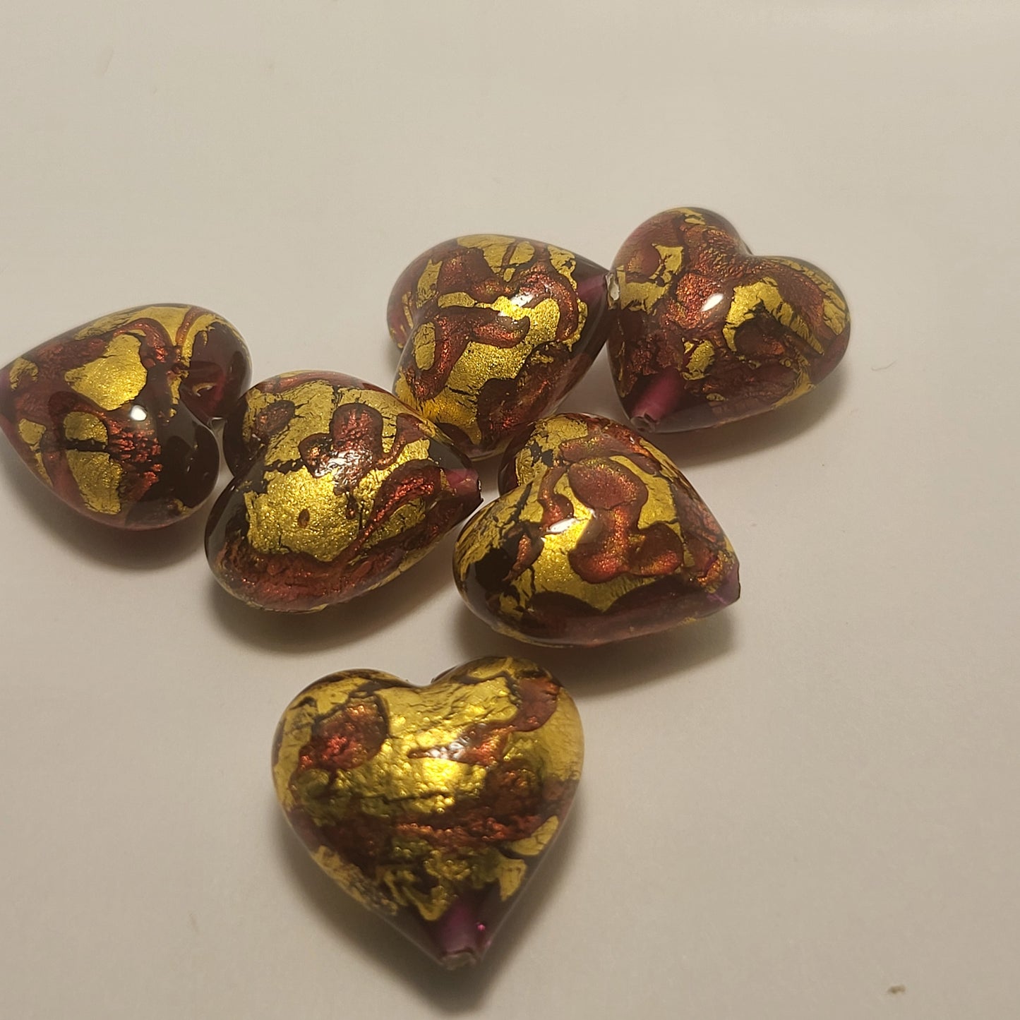 Sweet Hearts Glass Bead 18x18mm (1 pc)