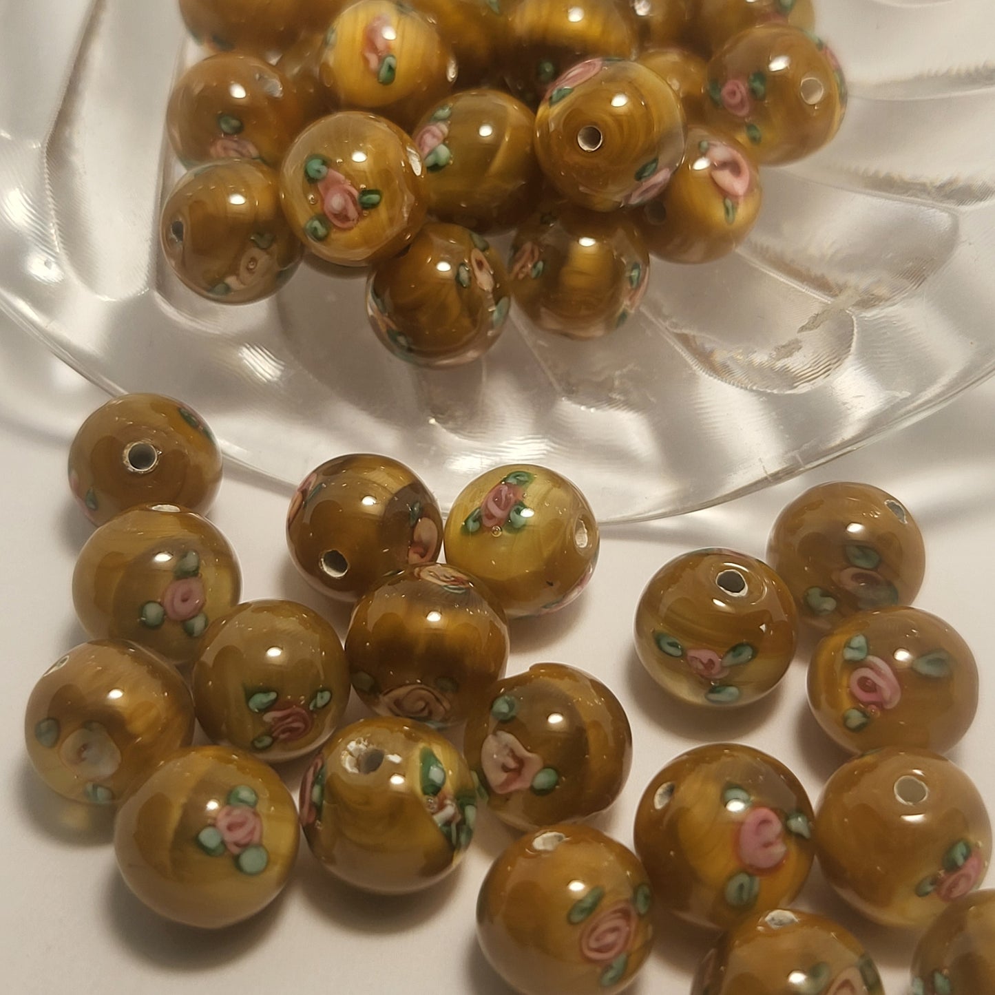 6mm Flower Beads 6 pieces