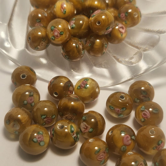 6mm Flower Beads 6 pieces