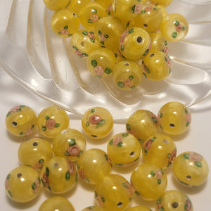 8mm Flower Beads 6pcs