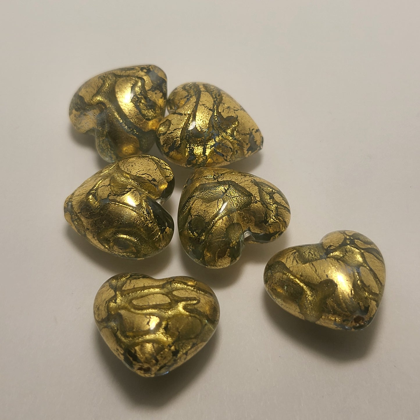 Sweet Hearts Glass Bead 18x18mm (1 pc)