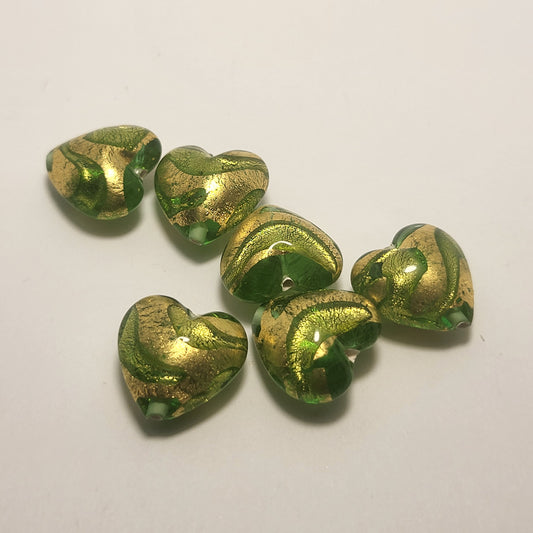 Sweet Hearts Glass Bead 18x18mm (1 pc)
