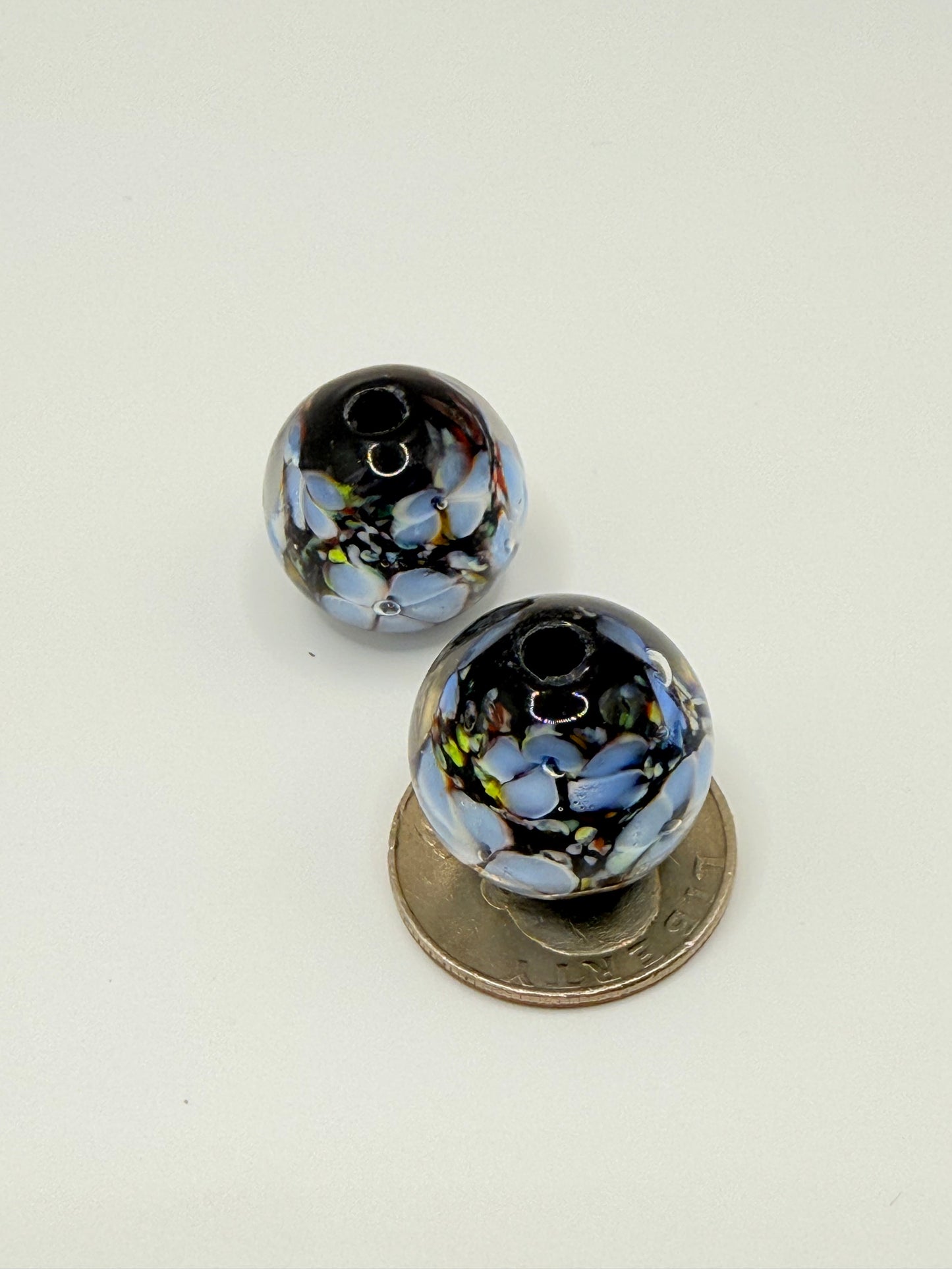 Midnight Garden 20mm Floral Bead