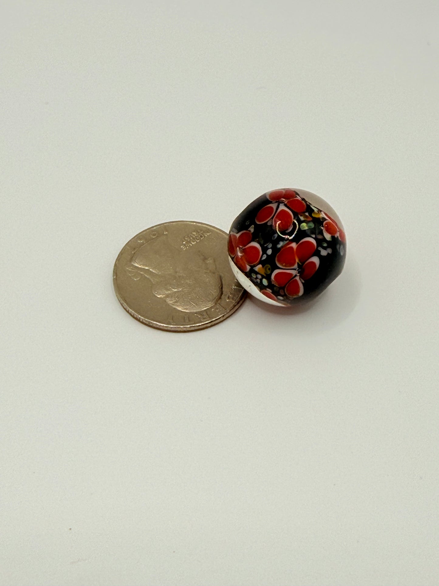 Midnight Garden 20mm Floral Bead