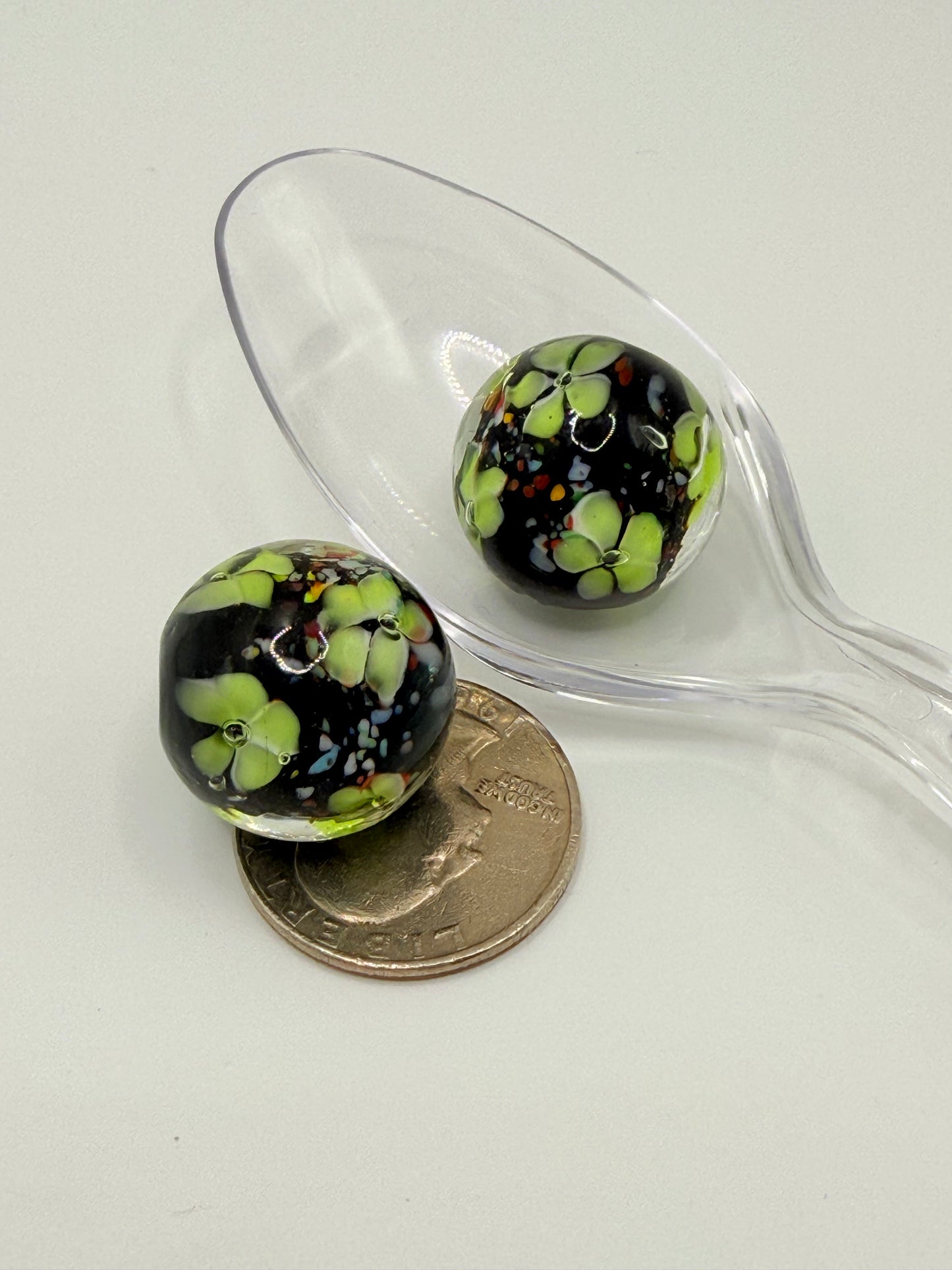 Midnight Garden 20mm Floral Bead