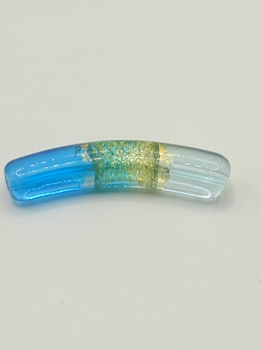 Caribbean Mist Curved Tube Bead