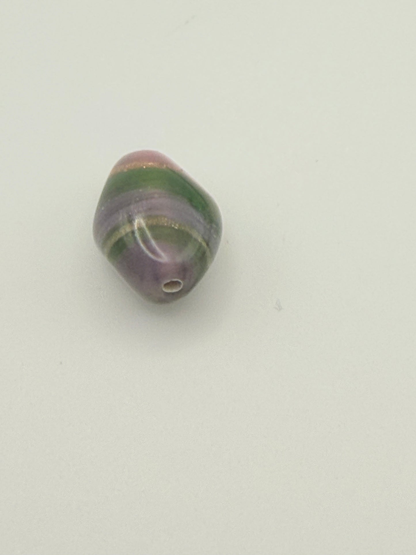 Ribbon in the Sky Glass Bead 9mm x 11mm