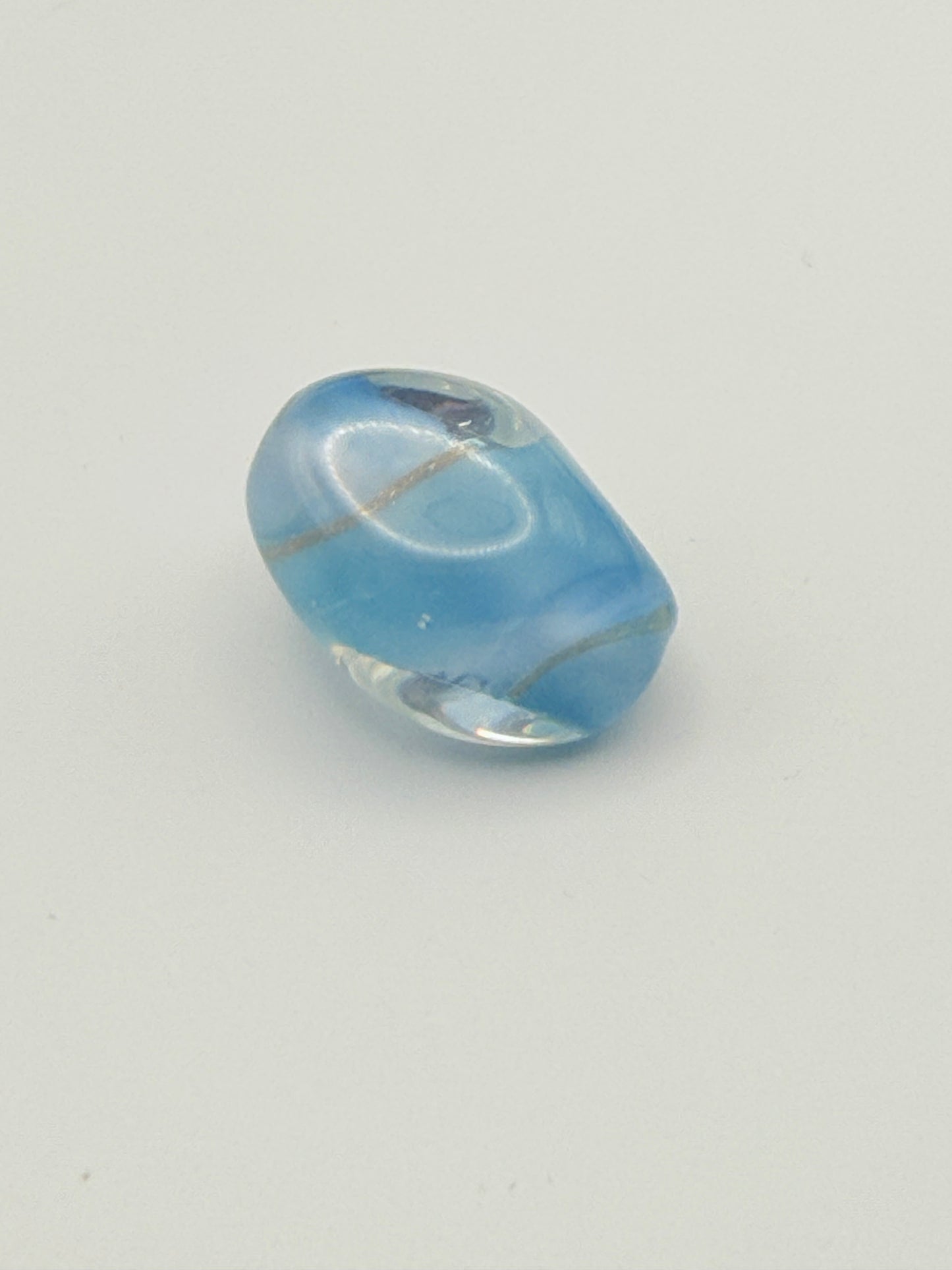 Ribbon in the Sky Glass Bead 9mm x 11mm