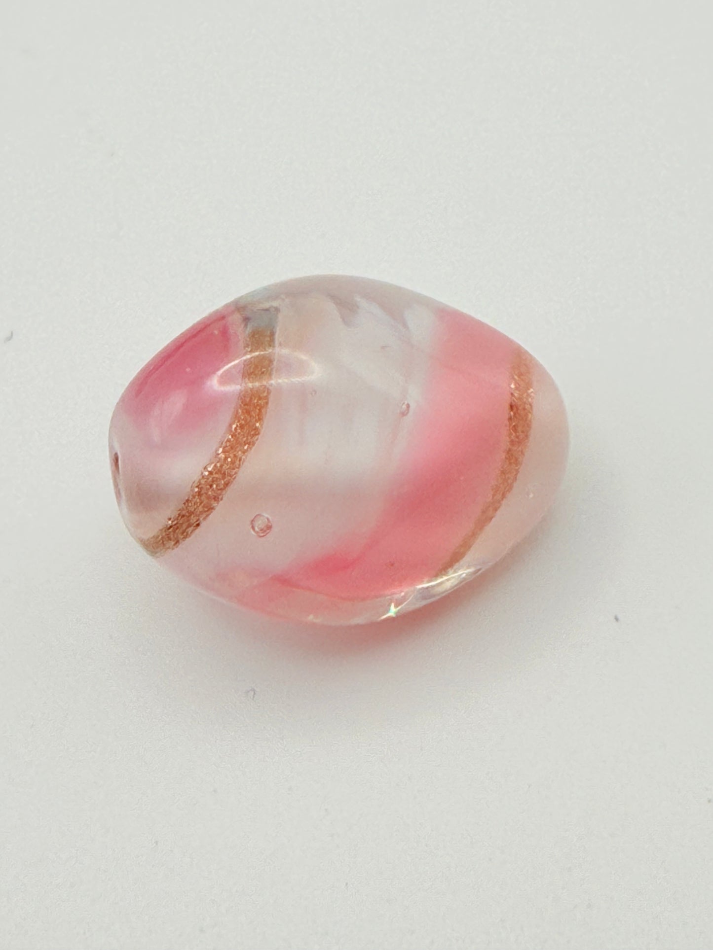 Ribbon in the Sky Glass Bead 9mm x 11mm