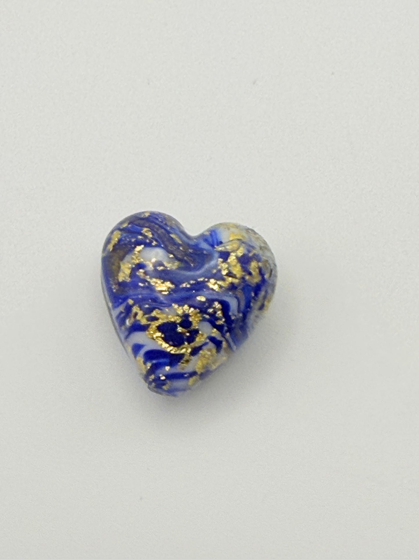 Marble Glass Heart Bead 13mm (1 pc)