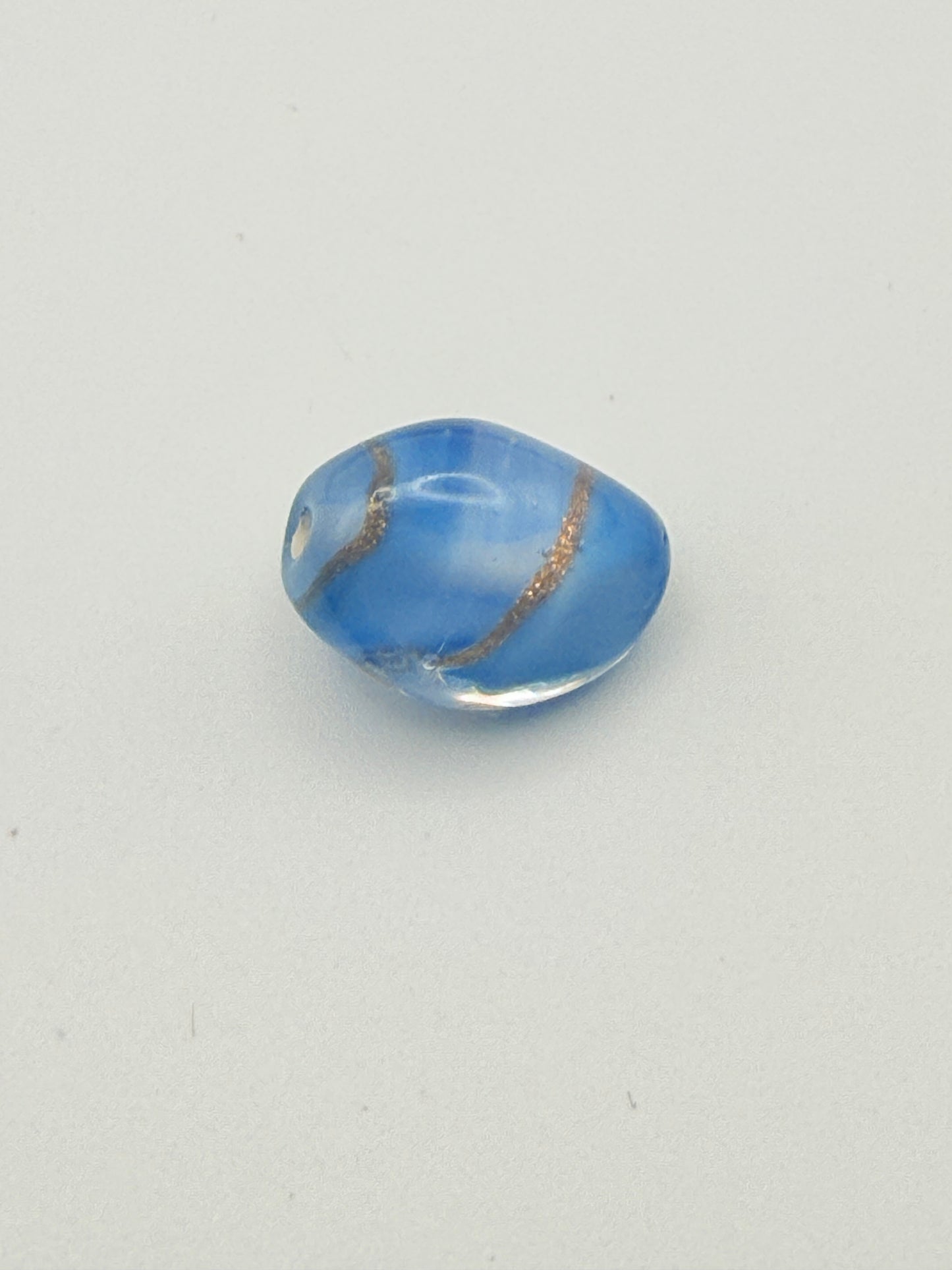 Ribbon in the Sky Glass Bead 9mm x 11mm