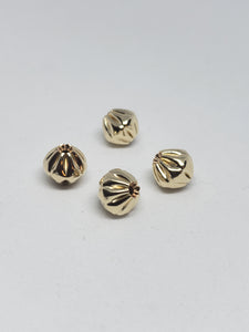 Smooth Pinched Bead 8x9mm 4pk