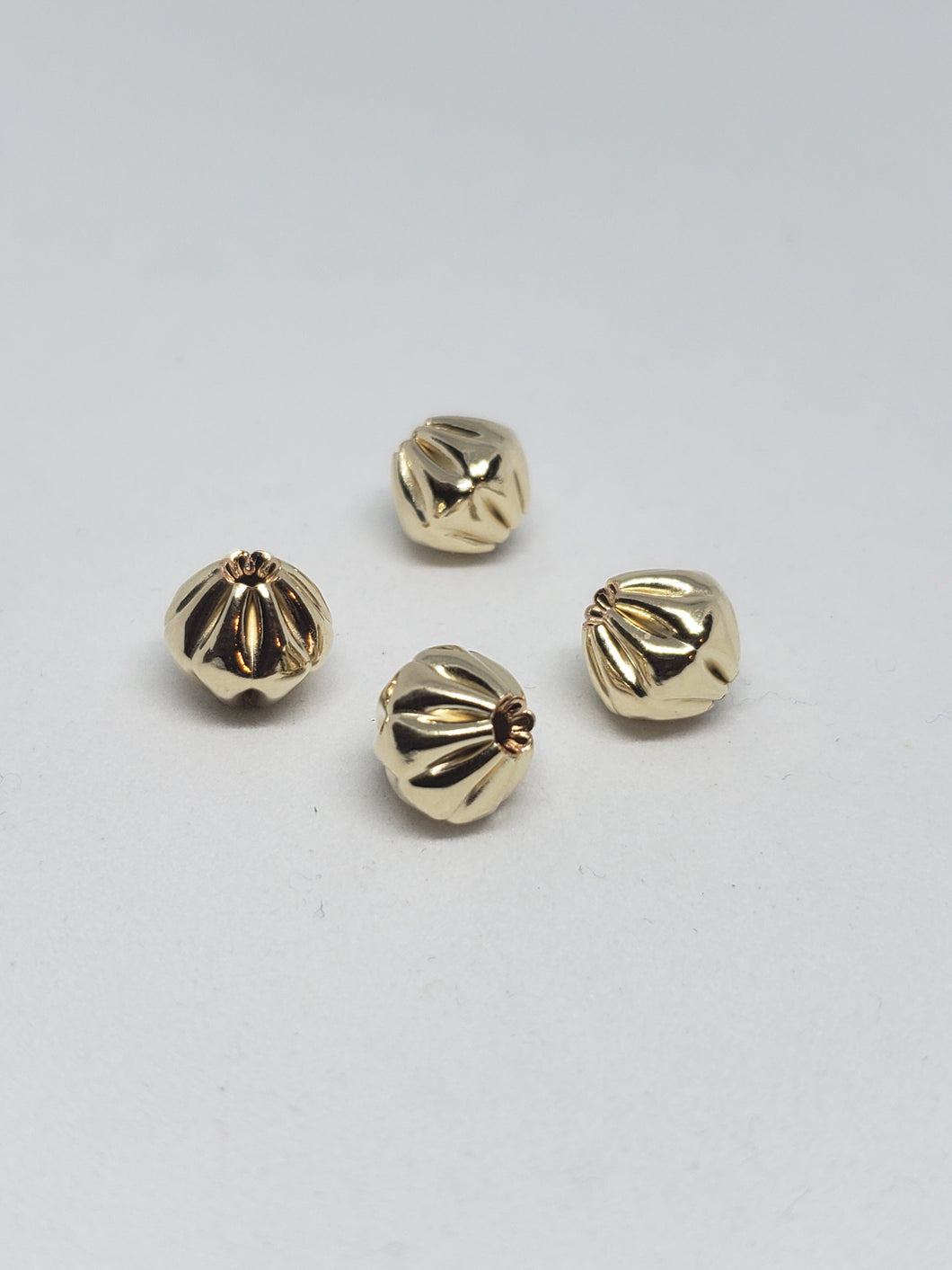 Smooth Pinched Bead 8x9mm 4pk