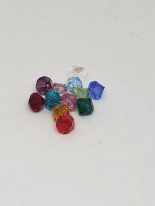 Colorful Crystal Beads 12pk 6mm Bicone