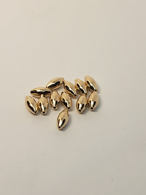 Gold Filled Rice Oval Beads