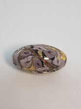 Load image into Gallery viewer, Soft Lavendar Floral Glass Oval 12x22mm 1piece
