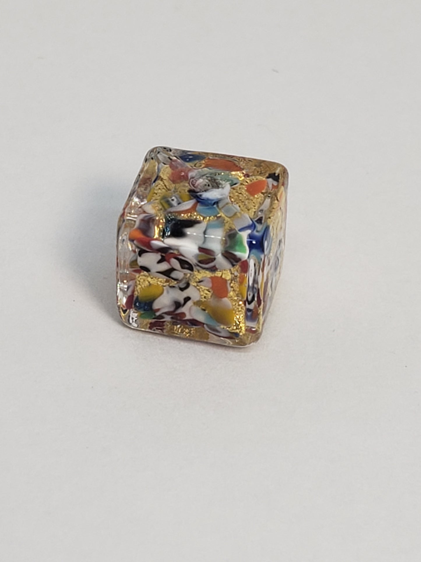 Piñata Cube Accents Glass Bead 10mm