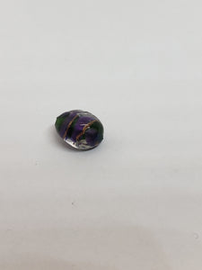 Glass Oval Purple/Green 9x12mm 1pc