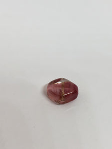 Glass Diamond-Shape Rose 12x14mm 1pc