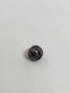 Glass Round Gray w/ Floral Center 8mm 1pc