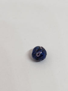 Glass Round Blue w/ Floral Center 8mm 1pc