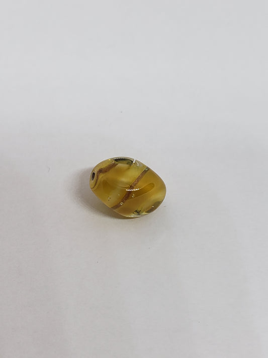 Glass Oval Lemon/Yellow 12x16mm 1pc
