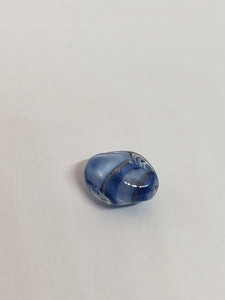 Glass Oval Lt Blue/Sapphire 12x16mm 1pc