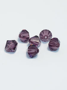 8mm Bicone Amethyst 6pcs