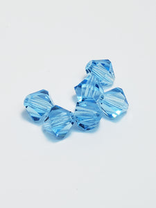 8mm Bicone Aqua Marine 6pk