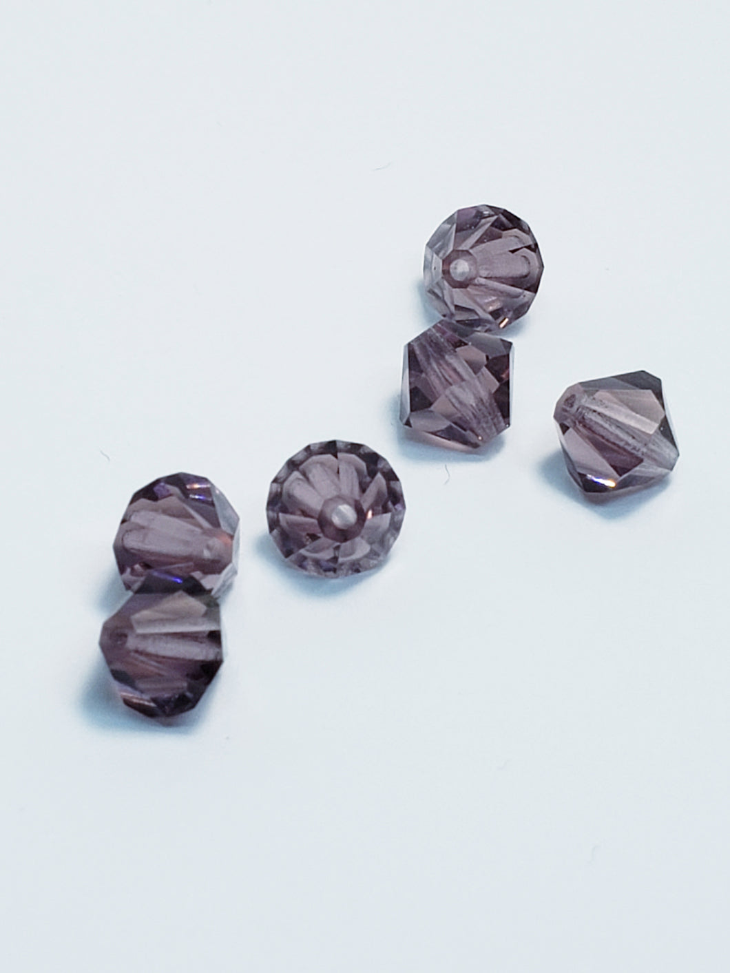 8mm bicone Medium Amethyst 6pk