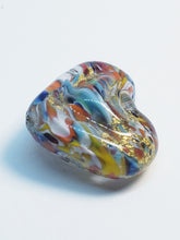 Load image into Gallery viewer, Glass Heart with a small center heart protruding on both sides
