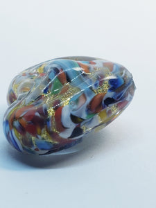 Glass Heart with a small center heart protruding on both sides