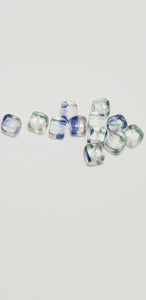 Candy Stripe 5x7mm Glass Cube 12pk