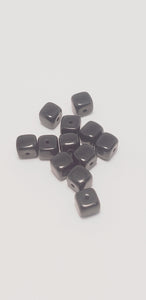 Jet 5x7mm Glass Cubes 12pk