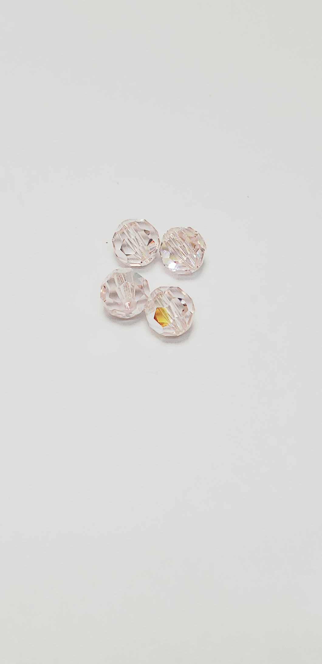 Light Rose AB 8mm Round Crystal 4pk #5000