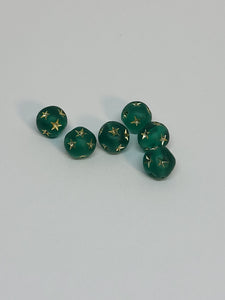 Frosty Emerald Star Beads 8mm 6pk